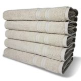 Kit 5 Toalhas De Banho 430g M Grande Grossa 80x150cm Itália Soft Bege