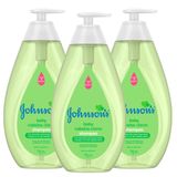 Kit 3 Shampoos Johnson&#39;s Baby Cabelos Claros 750ml