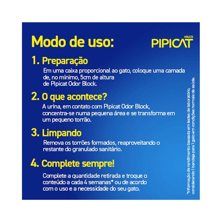 Areia Higiênica Pipicat Classic para Gatos 12kg - imagem 4