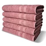5 Toalhas Super Felpudas Grande E Grossa Algodão 80x150 Itália Soft Beka Rosê