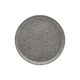 Prato Sobremesa Em Cerâmica Flat Gray 20cm Oxford
