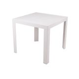 Mesa De Jantar Quadrada Ibiza 80 Cm (largura) Em Polipropileno Fendi Com Tramas Simulando Rattan