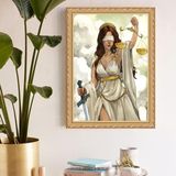 Quadro Decorativo Deusa Da Justiça 24x18cm - Com Vidro