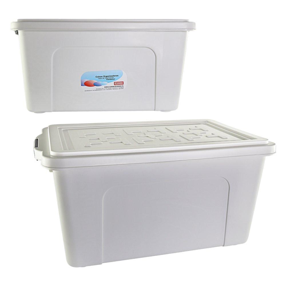 Caixa Organizadora Multiuso Container 70 Litros Branco - Carrefour