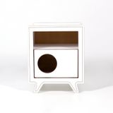 Mesa De Cabeceira Para Gatos Old Porta Direita Branco