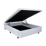 Base Box Baú Viúva Em Courino 120x203x42cm Branco