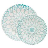 Kit Pratos Rasos E Fundos Donna Mandala 4 Peças Oxford Cerâmica