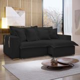 Sofá Cama Retrátil E Reclinável 240cm Arizona Com Almofadas