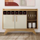 Buffet Aparador 2 Portas Clara Valdemóveis Cinamomo/off White