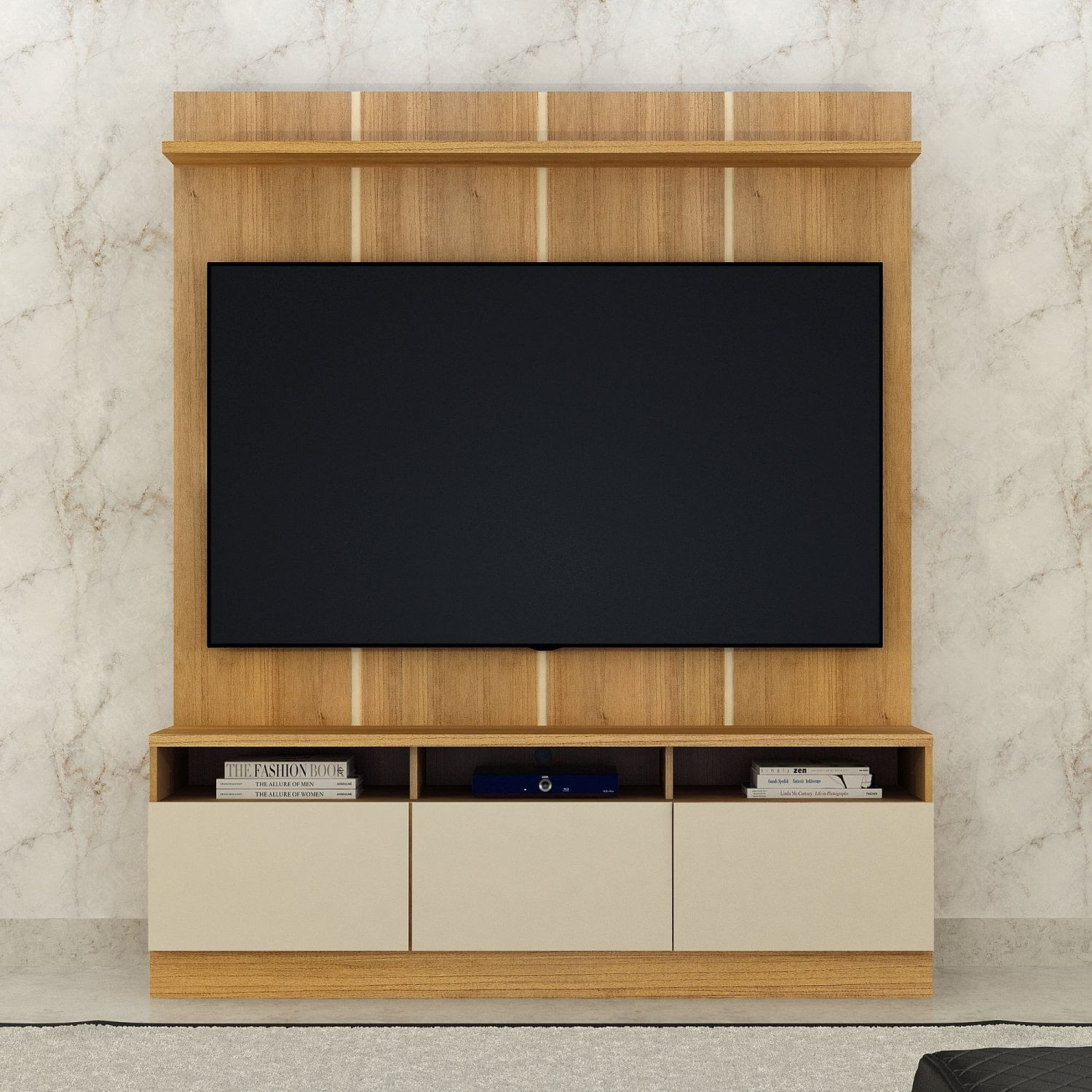 Home Theater Central Mônaco Cinamomo/Off White