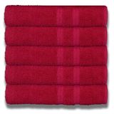 Kit 5 Toalhas Super Grossa Felpuda E Macia 80x150cm Beka Cereja