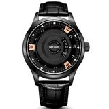 Relogio Analógico Masculino Esportivo Design Criativo A Prova Da Água 3atm Preto Dourado