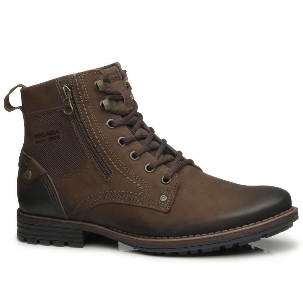Bota Pegada Em Couro Ref 180745-03 Castanho 041