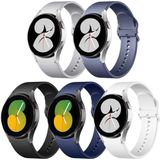 5 Pulseiras Silicone P- Galaxy Watch 7-6-5-4-classic-active 2
