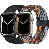 2 Pack Pulseiras Trançadas Para Apple Watch (preto-camuflado)