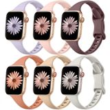 6 Pack Pulseiras Finas De Silicone Para Apple Watch (variadas)