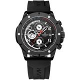 Relógio De Pulso Masculino De Quartzo Design Esportivo Luminoso À Prova Da Água 30m Preto