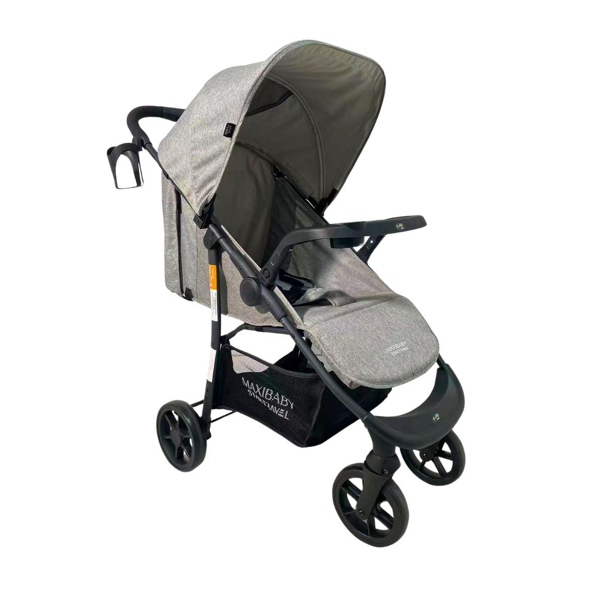Carrinho de Bebe Maxi Baby Startravel Cinza