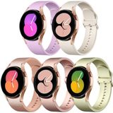 5 Pulseiras Silicone Galaxy Watch (rosa-dourado-lavanda-bege-shine Rosê)
