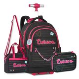 Mochila Carrinho Luluca Com Lancheira Térmica E Estojo Box
