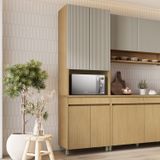 Paneleiro 4 Portas 1 Gaveta Simone Mendes 100% Mdf Carvalho/greige