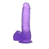 Pênis Realístico 17cm Jelly Studs Medium Roxa - Lovetoy - Roxo
