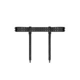 Cinta Liga De Couro E Metal - Ouch Garter Belt With Skulls Black - Shot - Preto