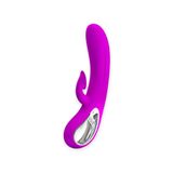 Vibrador Rabbit Com Sugador De Clitóris Nicola - Pretty Love - Magenta