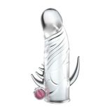 Capa Peniana Extensora Com Vibro Penis Sleeve - Lybaile - Transparente, Única