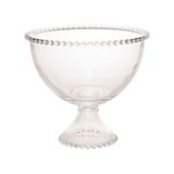 Saladeira Com Pé Cristal Pearl 21 Cm X 19 Cm Wolff Transparente
