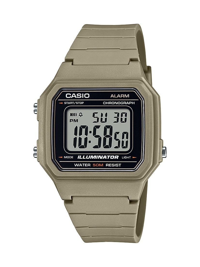 Relógio Casio Illuminator Alarm Chronograph Digital 50m Resistente À Água W217h-5av