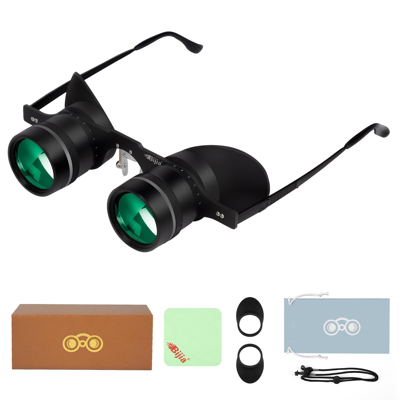 Óculos Binóculos Bijia 3x Opera Hands-free Lazy Hd Green Film