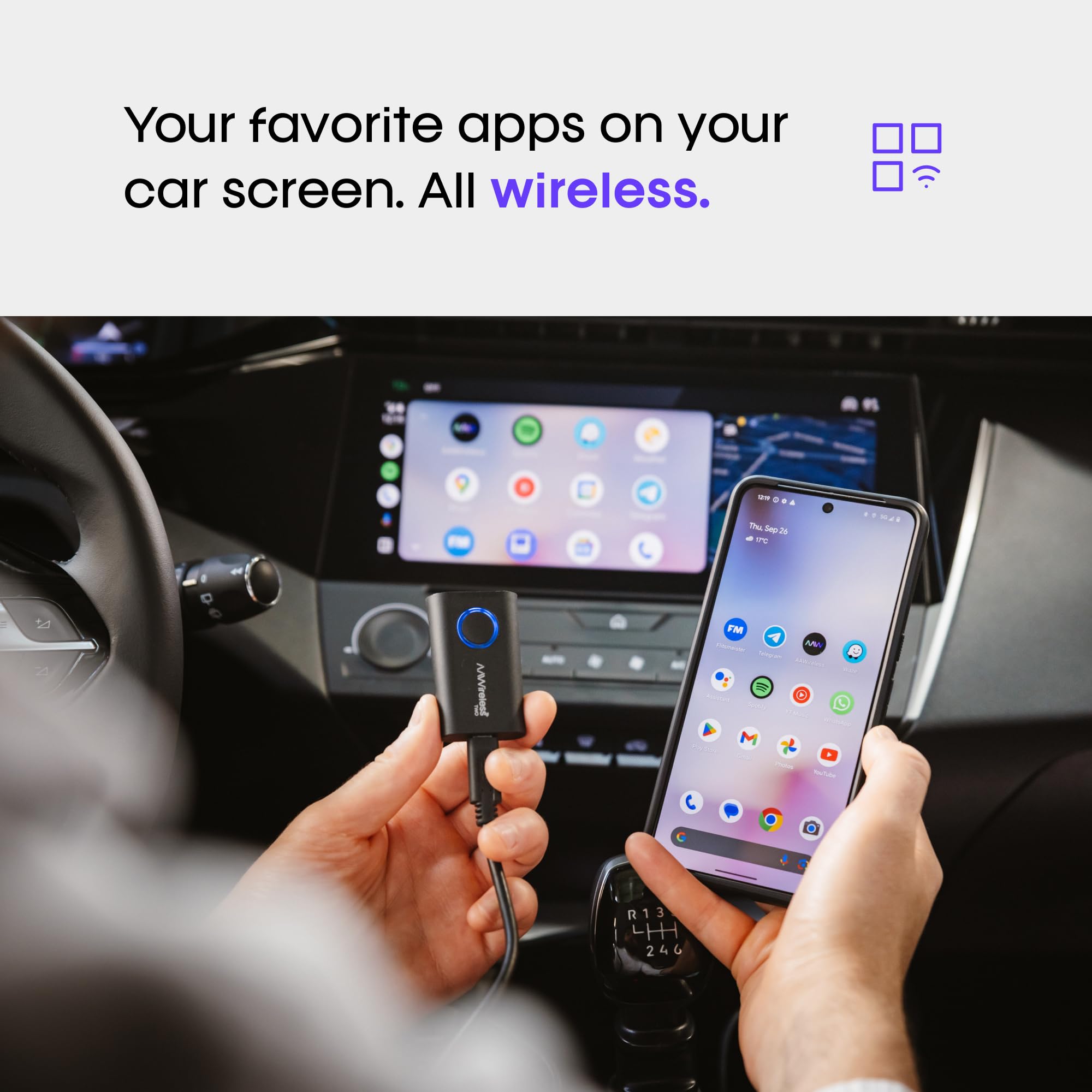 Adaptador Sem Fio Android Auto Aawireless Two - Carrefour