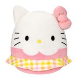 Brinquedo De Pelúcia Squishmallows Sanrio Hello Kitty 35 Cm Com Saia De Guingão