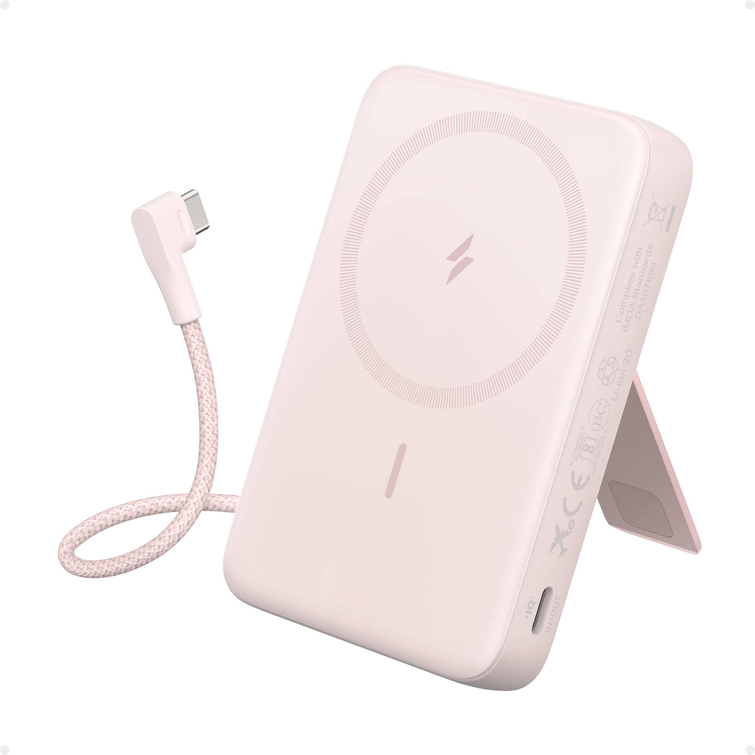 Banco De Potência Anker Zolo Magnetic 10.000mah Com Carga Rápida