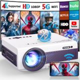 Projetor Fudoni 5g Wifi Nativo 1080p 15000l Com Suporte 4k 300cm