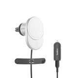 Carregador De Carro Sem Fio Belkin 15w Magnético Para Iphone Cinza