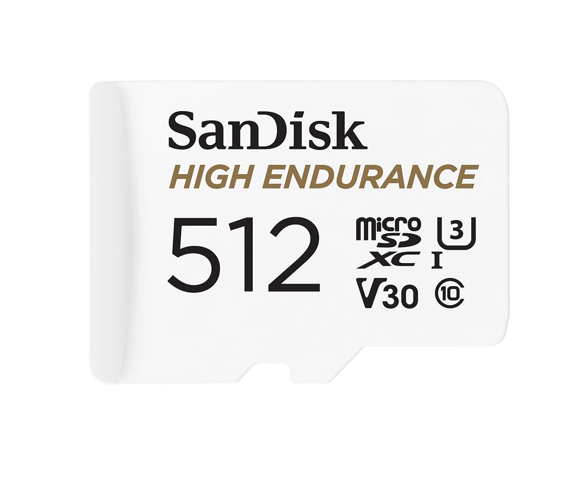 Cartão Microsdxc Sandisk High Endurance Video 512 Gb C10 U3 V30