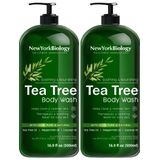 Sabonete Líquido New York Biology Tea Tree 500 Ml Para Homens E Mulheres, Pacote Com 2