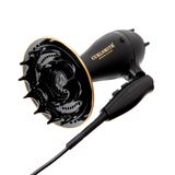 Secador De Cabelo De Viagem Curlsmith Defrizzion Com Difusor Grande