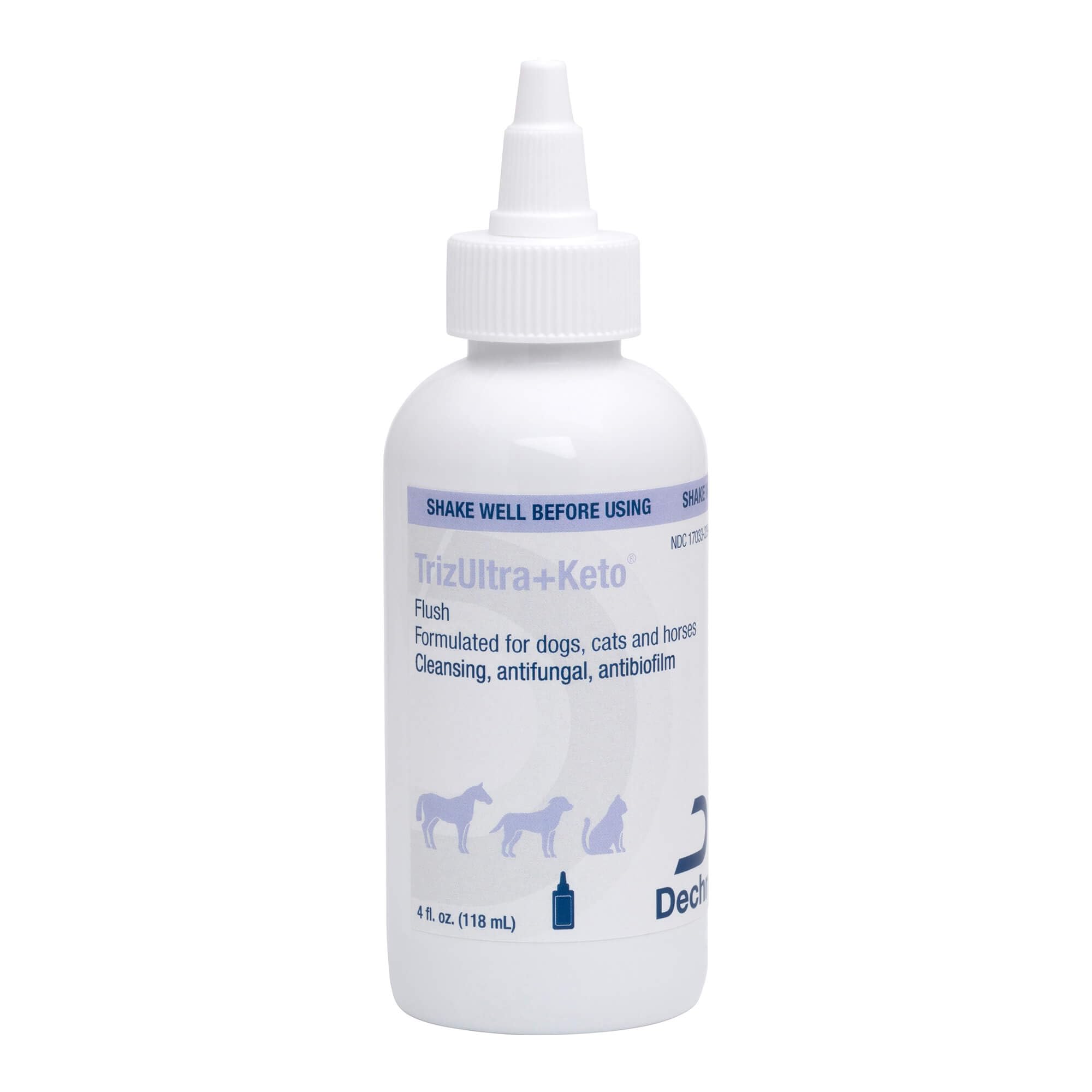 Ear Flush Trizedta Trizultra+keto Para Cães, Gatos E Cavalos 120 Ml