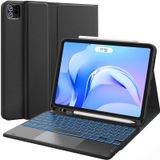 Capa De Teclado Chesona Para Ipad Air De 11 Polegadas Com Touchpad Preta