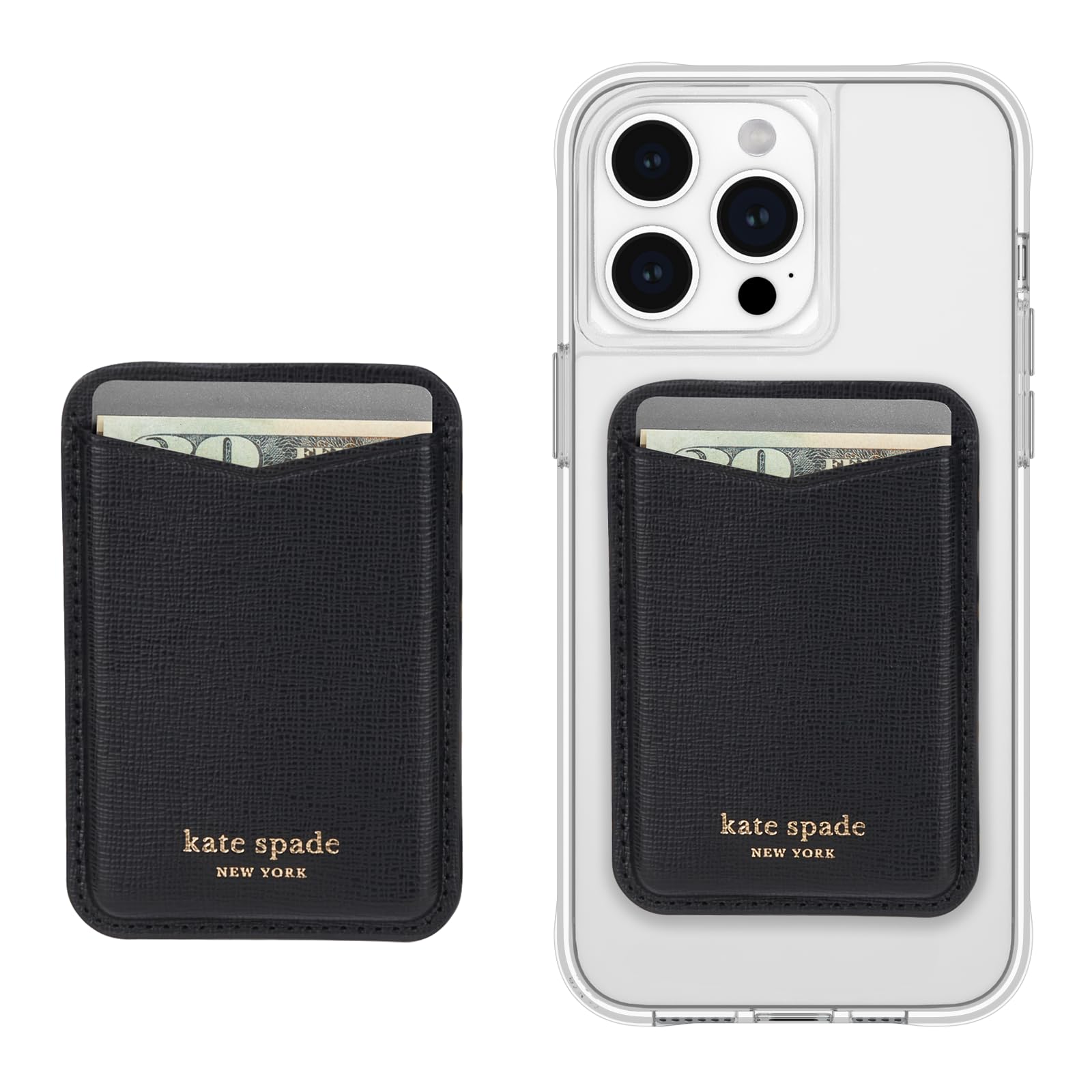 Porta-carteiras/cartões Magnético Kate Spade New York Black