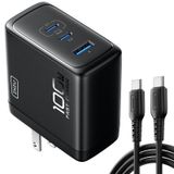 Carregador Usb C Iniu Carregador Gan De 3 Portas 100w Para Macbook Pro/air