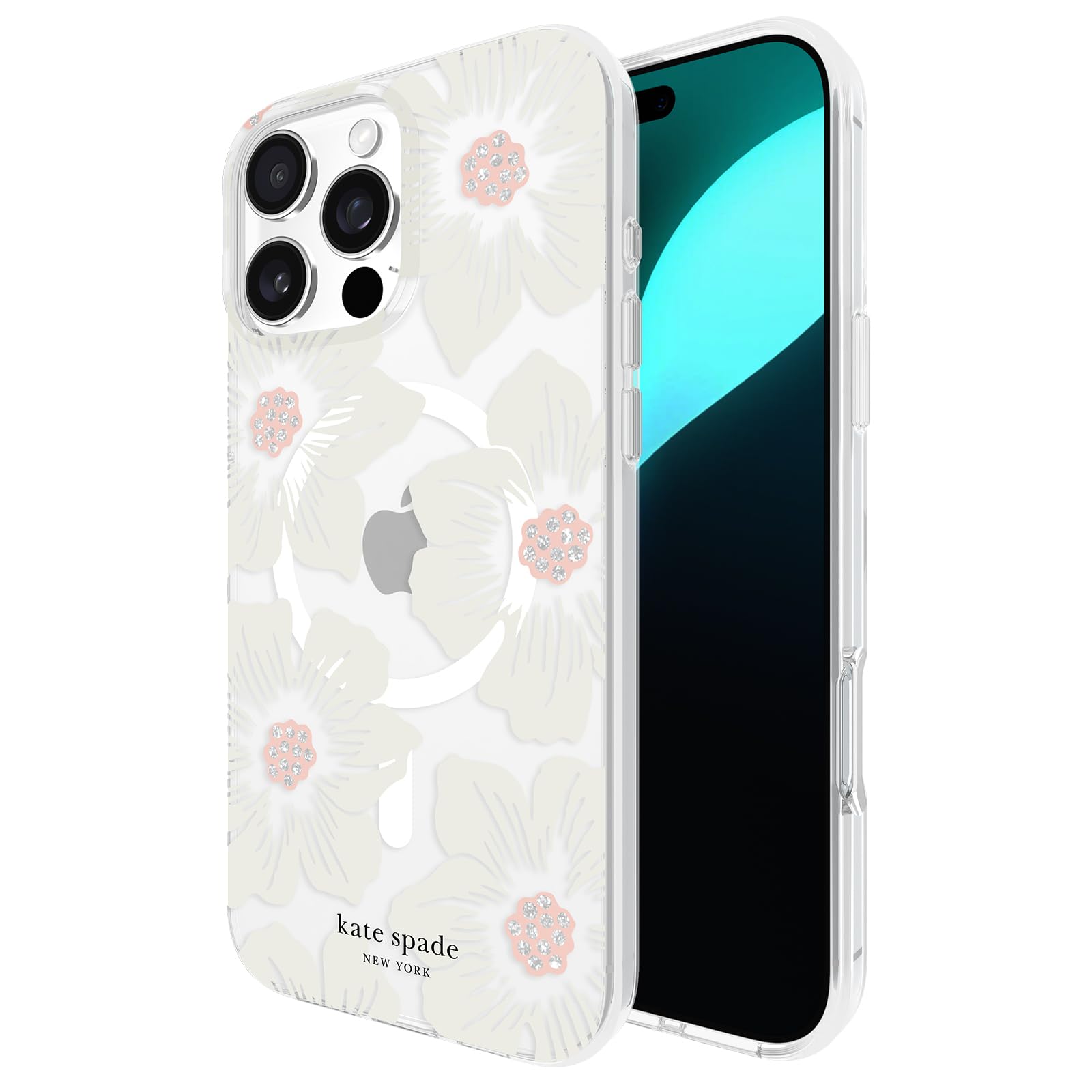 Capa De Telefone Kate Spade New York Hollyhock Cream Floral Para Iphone 16 Pro Max