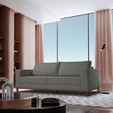 Sofá Fixo 3 Lugares Roma Linho 200cm X 90cm X 85cm Cinza