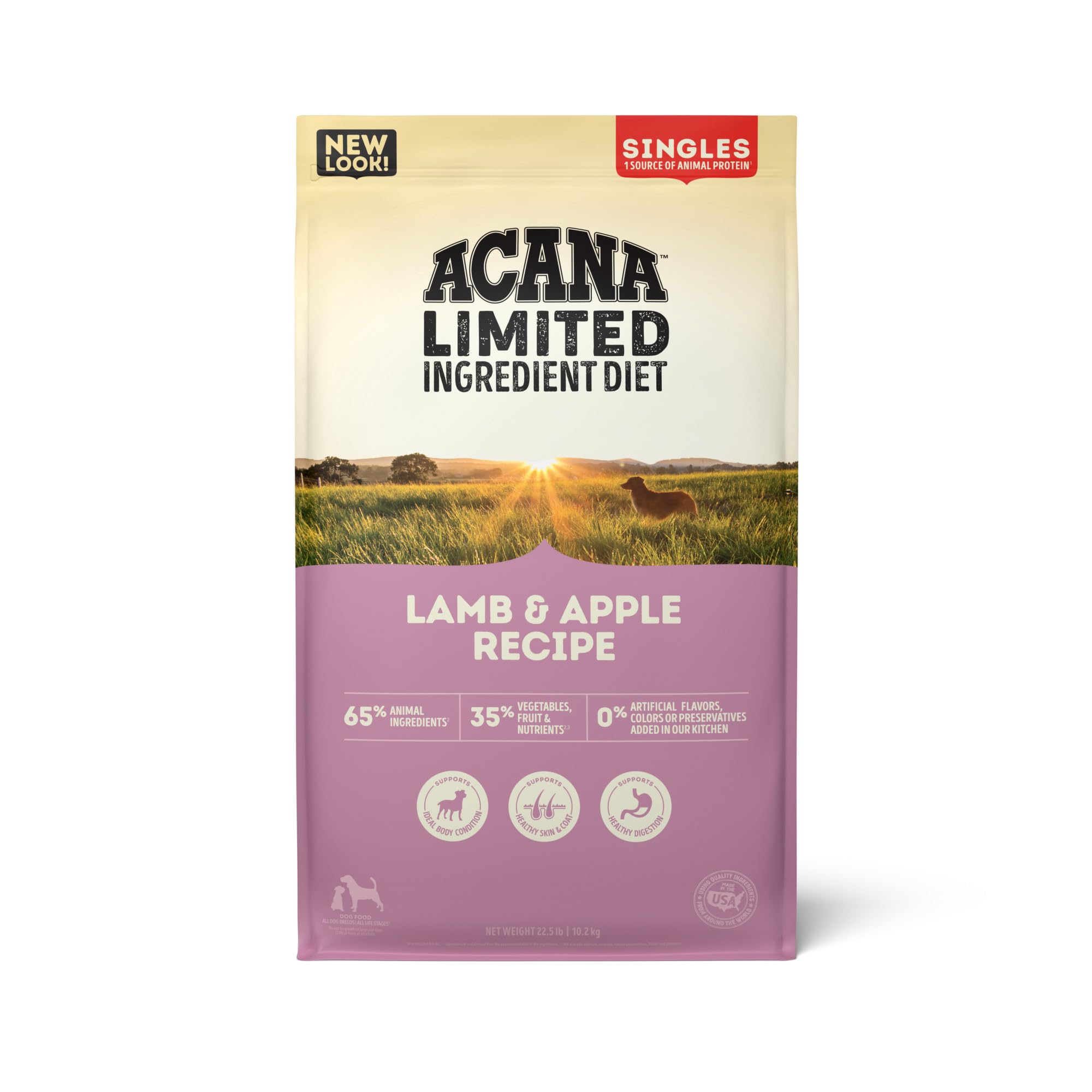 Comida Para Cães Acana Singles Limited Ingredient Cordeiro E Maçã 10 Kg