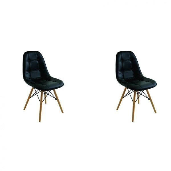 Kit 2 Cadeiras Botone Eiffel Rivatti Preto