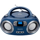Caixa De Som De Cd Portátil Megatek Cb-m25bt Com Bluetooth Blue Jay