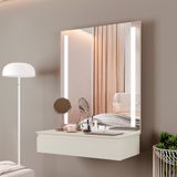 Penteadeira Camarim 1 Gaveta 122 X 90cm Paris Off White